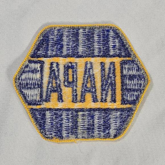Vintage NAPA Auto Parts Logo Patch - Blue & Yellow Embroidered Emblem 2.5" - Picture 2 of 3